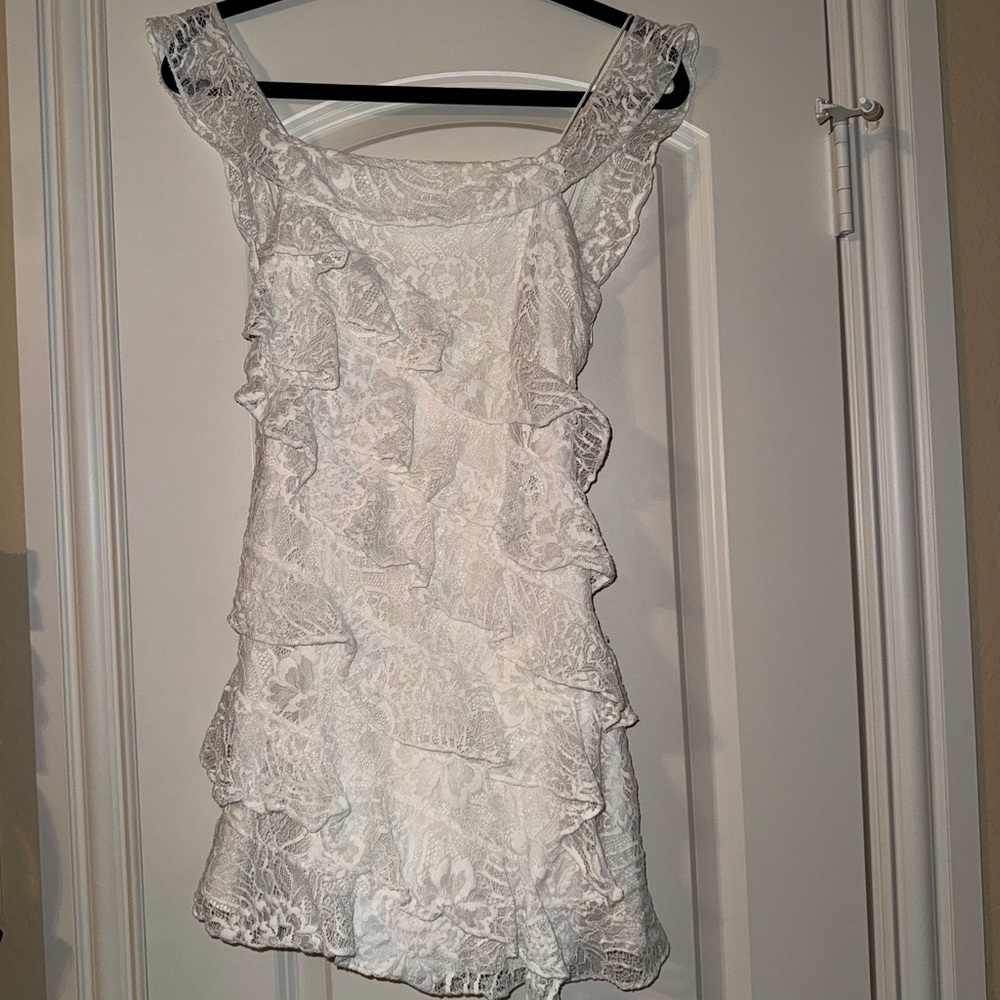 LoveShackFancy Sobine lace Mini Dress size 2 - Picture 4 of 13